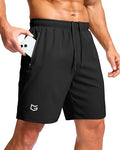 Athletic Running Shorts with Zipper Pockets Quick Dry 7"/ 5"/ 9" Workout Gym Shorts for Basketball Hiking
